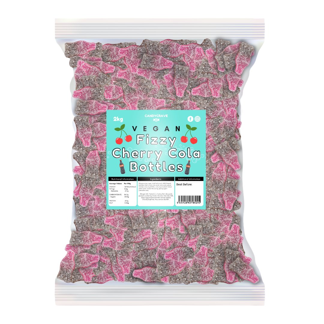 Candy Crave Fizzy Cherry Cola Bottles 2kg (VEGAN) - Jessica's Sweets