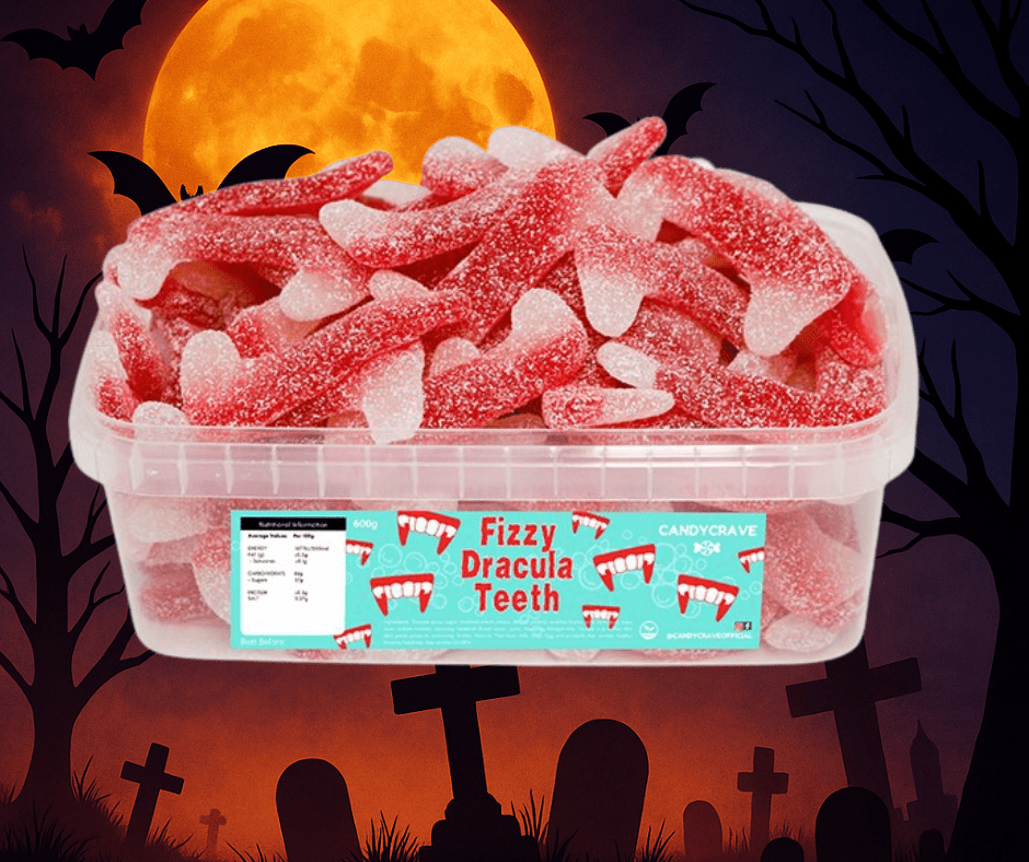 Candy Crave Fizzy Dracula Teeth Tub 600g