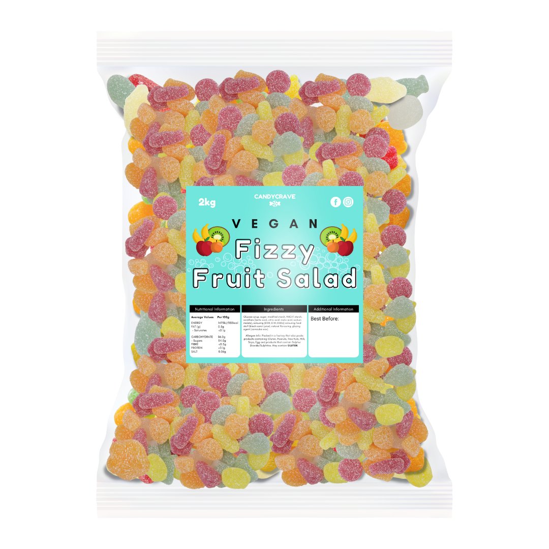 Candy Crave Fizzy Fruit Salad 2kg (VEGAN) - Jessica's Sweets