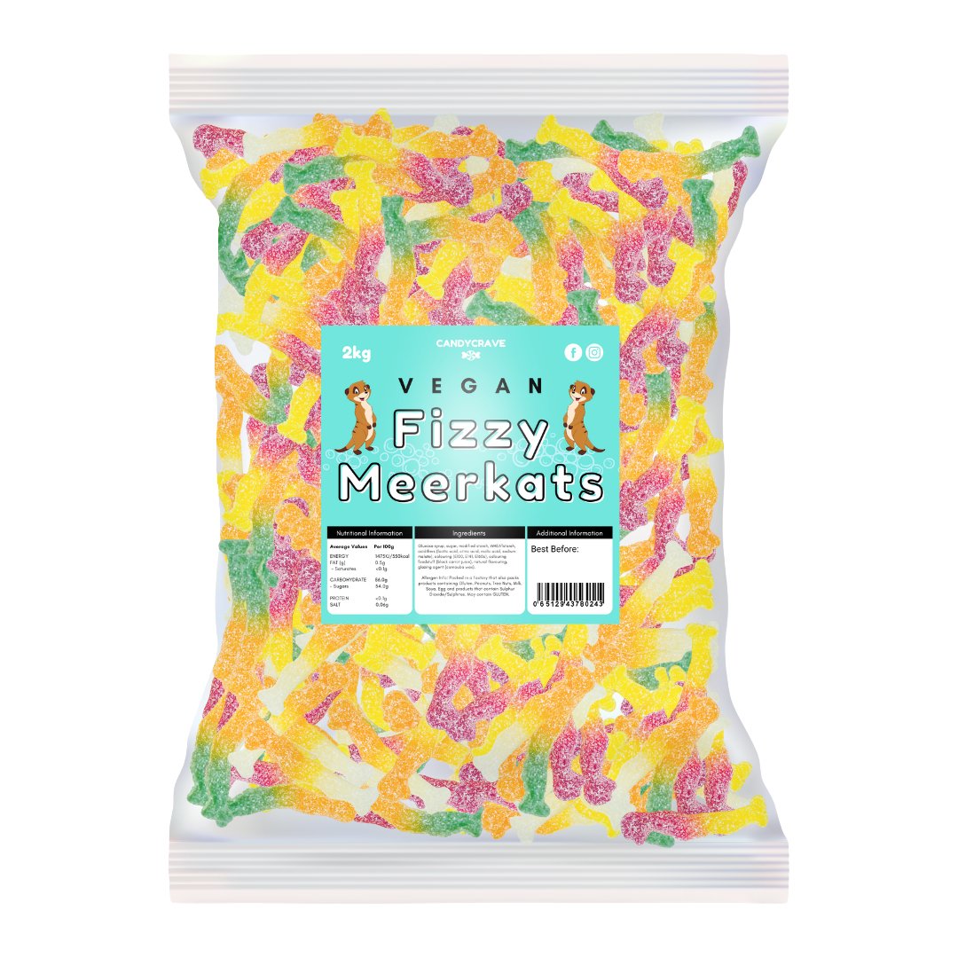 Candy Crave Fizzy Meerkats 2kg (VEGAN) - Jessica's Sweets