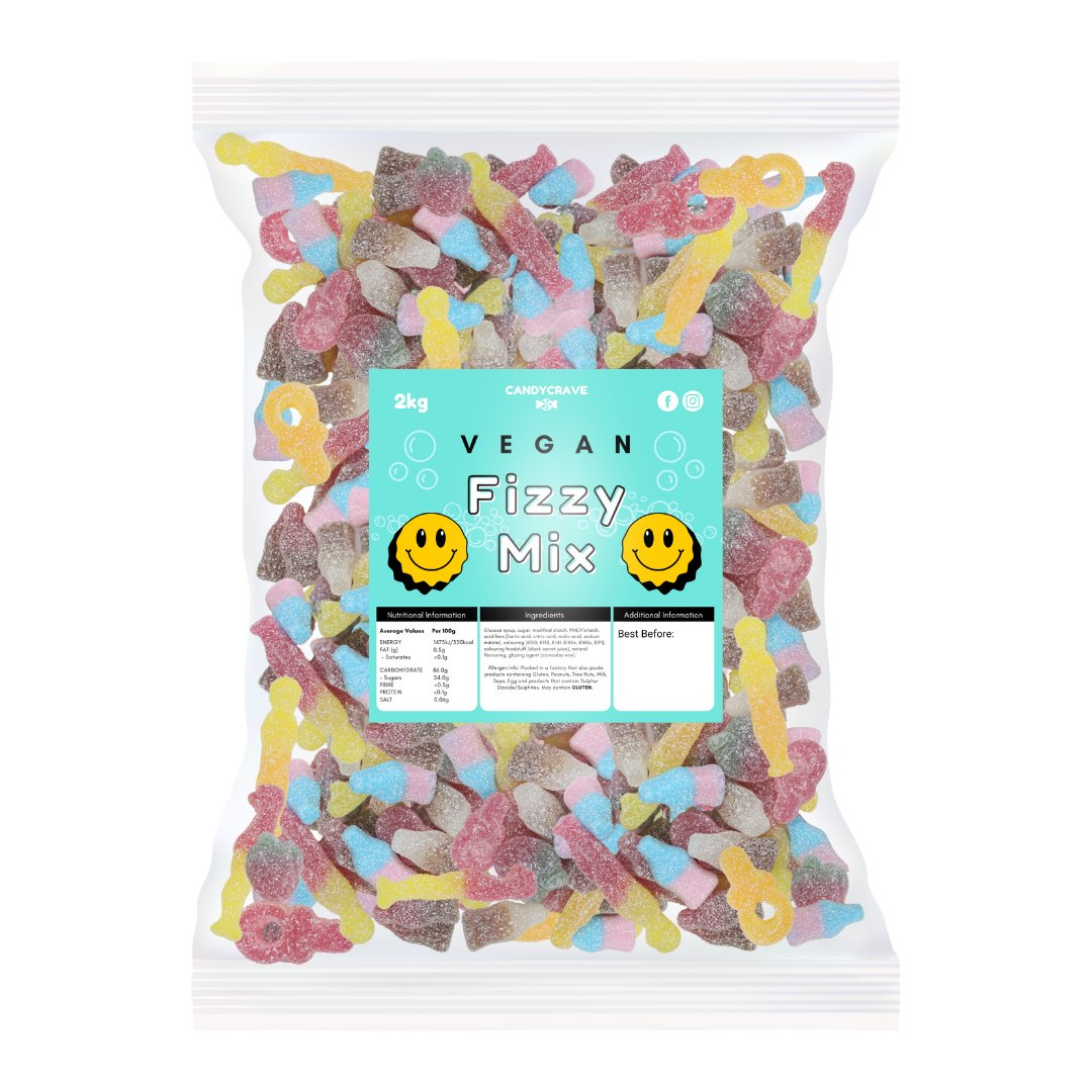 Candy Crave Fizzy Mix 2kg (VEGAN) - Jessica's Sweets