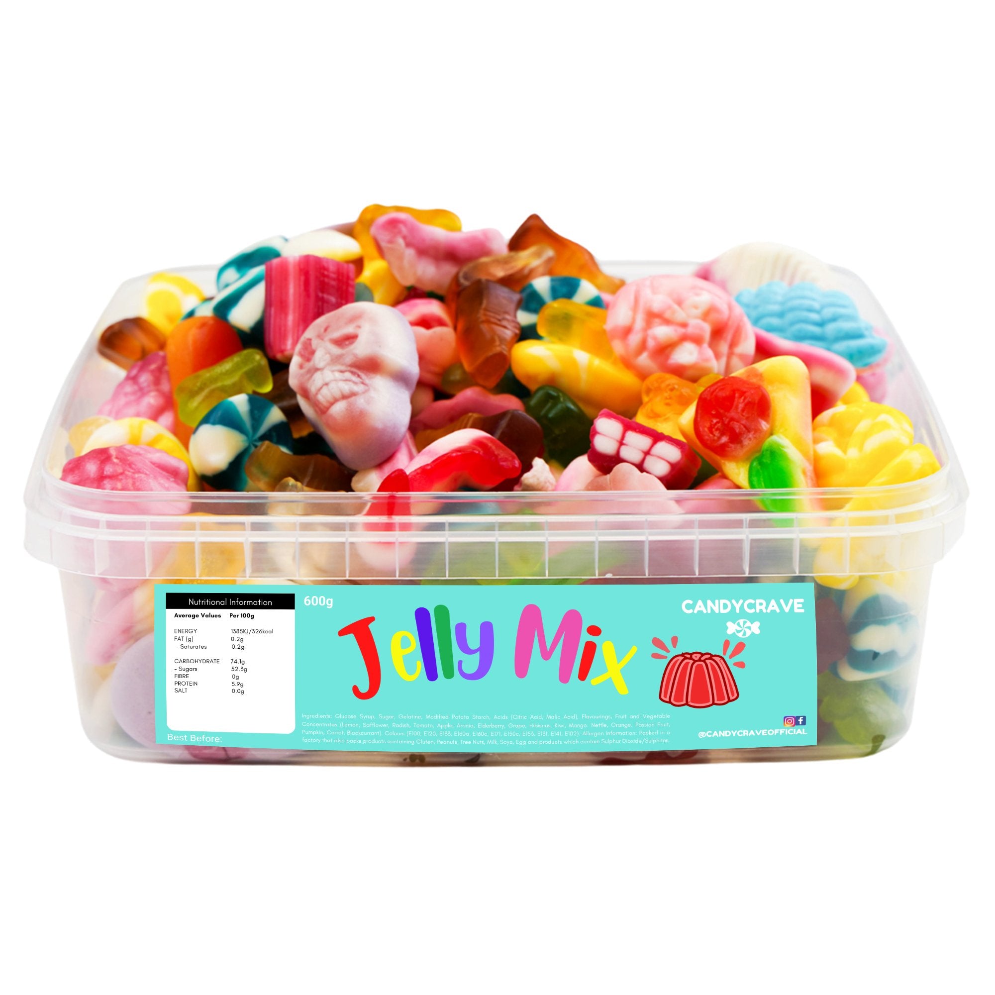 Candy Crave Jelly Mix Tub 600g - Jessica's Sweets