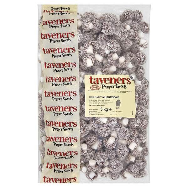 Taveners Coconut Mushrooms 3kg - Jessica's Sweets