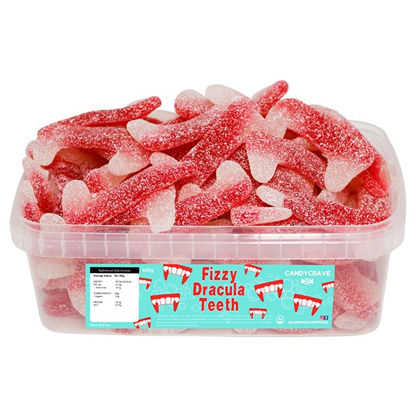 Candy Crave Fizzy Dracula Teeth Tub 600g - Jessica's Sweets