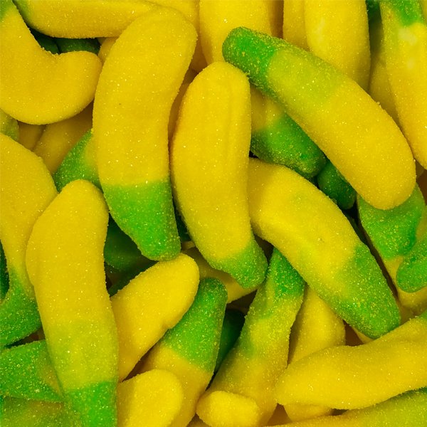 Fizzy Jelly Filled Giant Bananas - Jessica's Sweets