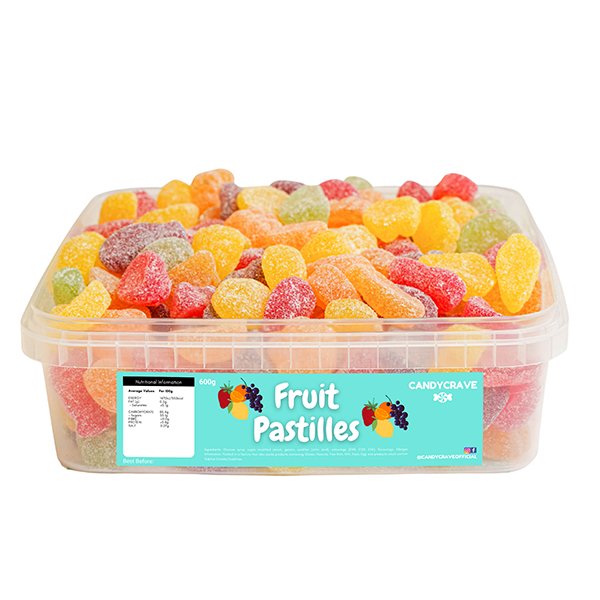 Candy Crave Fruit Pastilles Tub 600g - Jessica's Sweets