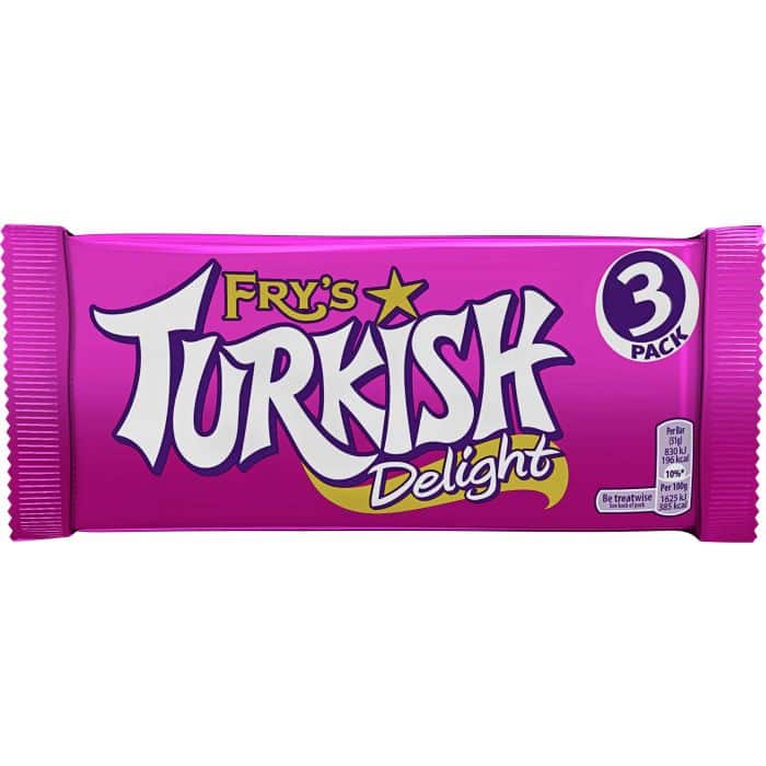 Fry's Turkish Delight Chocolate Bar 3 Pack