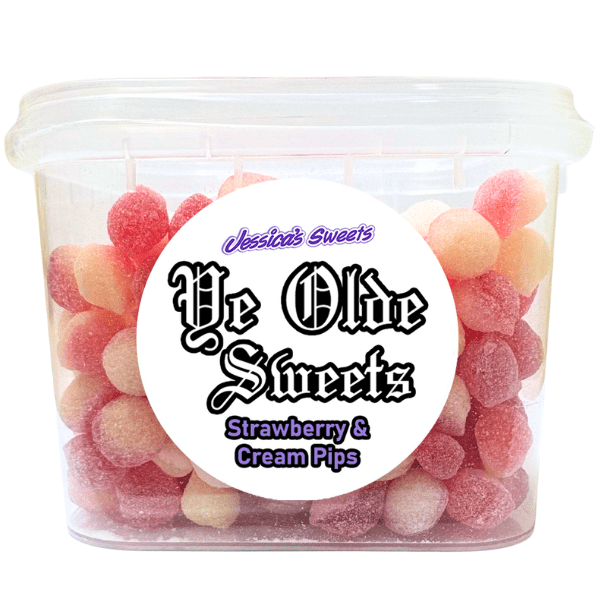Jessica's Sweets Ye Olde Sweets Strawberry & Cream Pips 190g