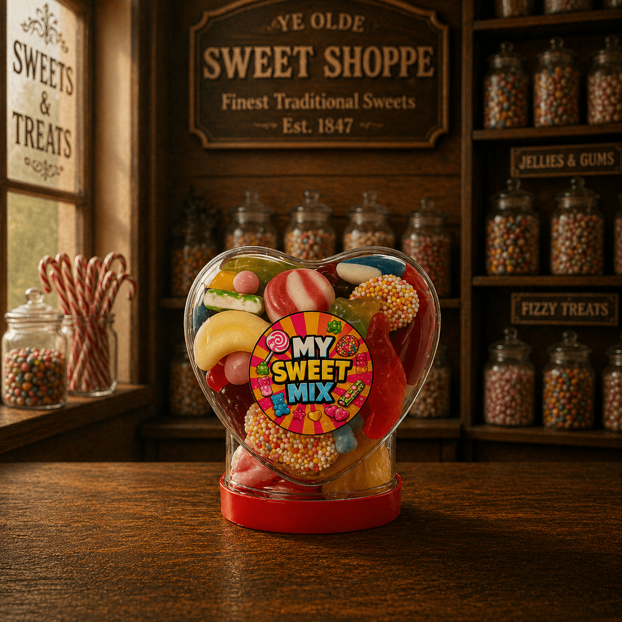 Pick Your Mix - Heart Shaped Jar