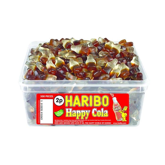 Haribo Happy Cola Bottles 492G Tub