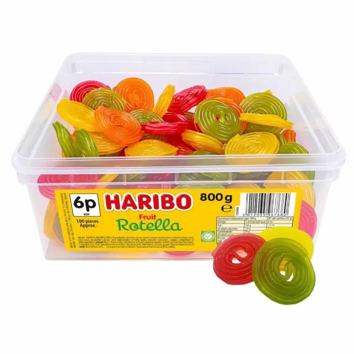 Haribo Rotella 5p Tub 800g - Jessica's Sweets
