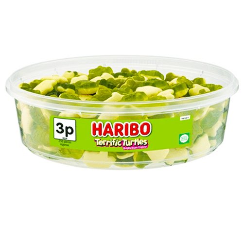Haribo Terrific Turtles 3p 480G Tub - Jessica's Sweets