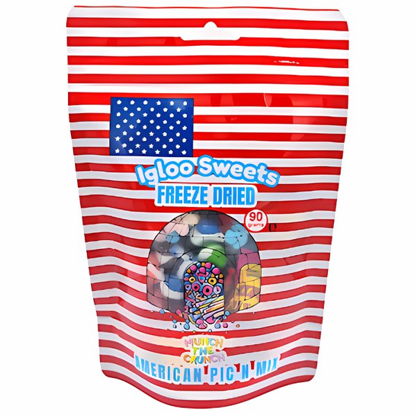 Igloo Sweets Freeze Dried American Pic N Mix 90g - Jessica's Sweets