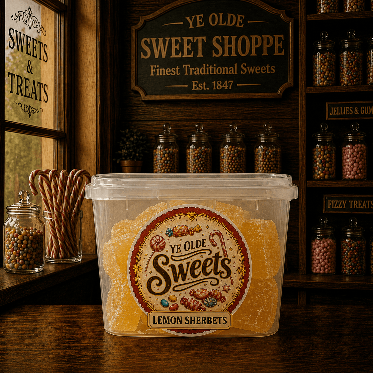 Jessica's Sweets Ye Olde Sweets Lemon Sherbets 180g
