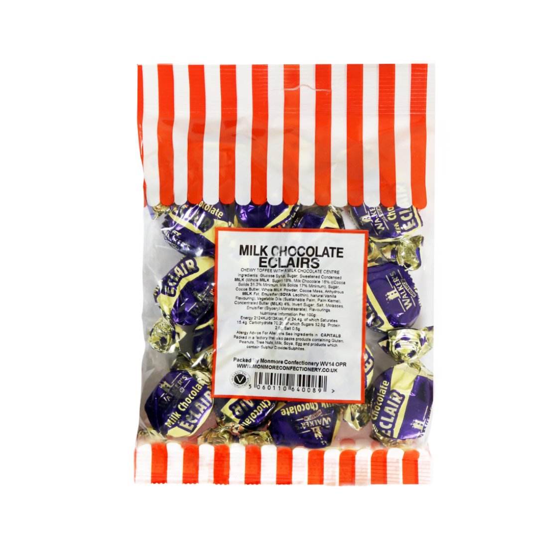MILK CHOCOLATE ECLAIRS 100G - Jessica's Sweets