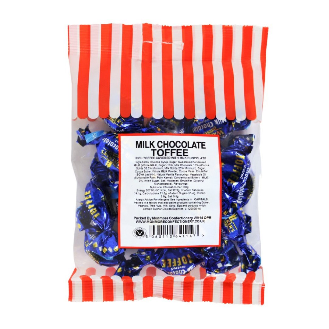 MILK CHOCOLATE TOFFEE 100G - Jessica's Sweets