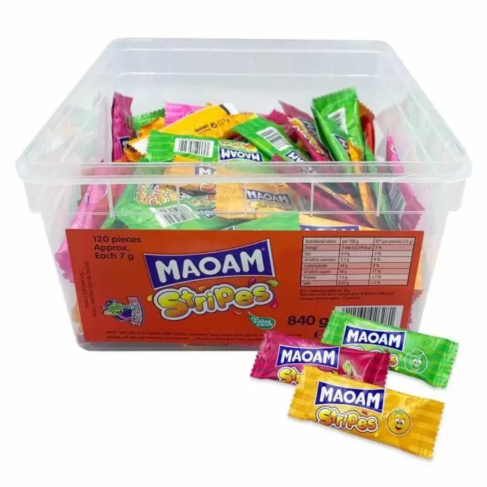 Maoam Stripes Tub 840g - Jessica's Sweets