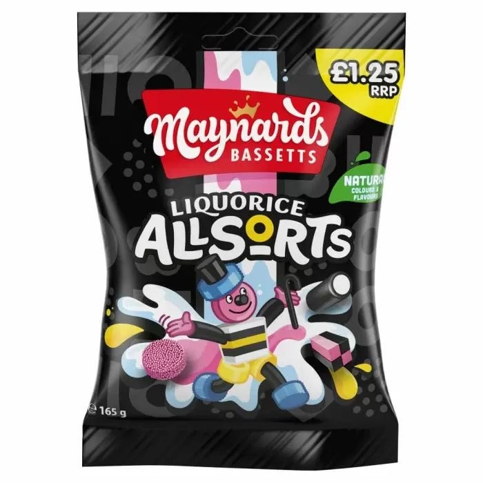 Maynards Bassetts Liquorice Allsorts 165G - Jessica's Sweets