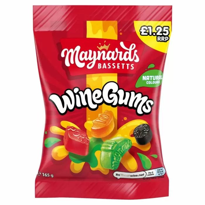 Maynards Bassetts Wine Gums 165G - Jessica's Sweets