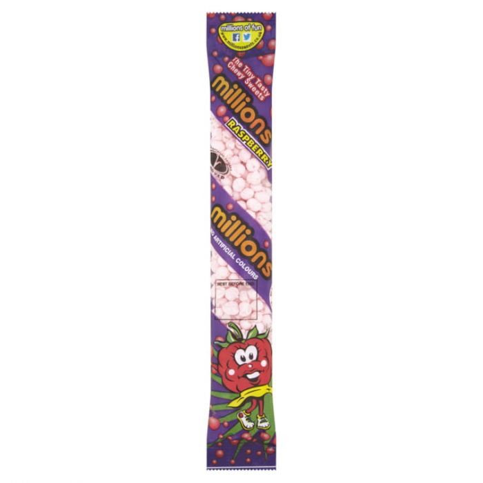 Millions Raspberry Tube 60g - Jessica's Sweets