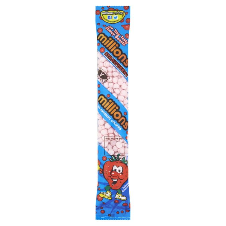 Millions Strawberry Tube 60g - Jessica's Sweets