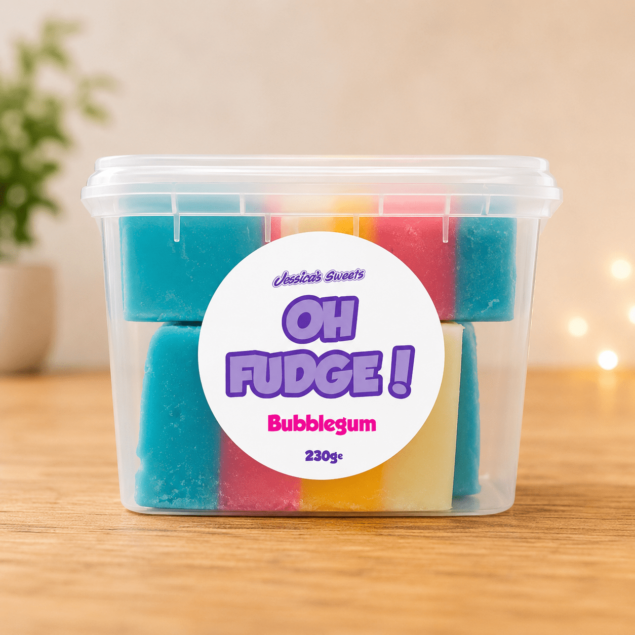 Jessica's Oh Fudge! Bubblegum Flavour Fudge 230g Tub