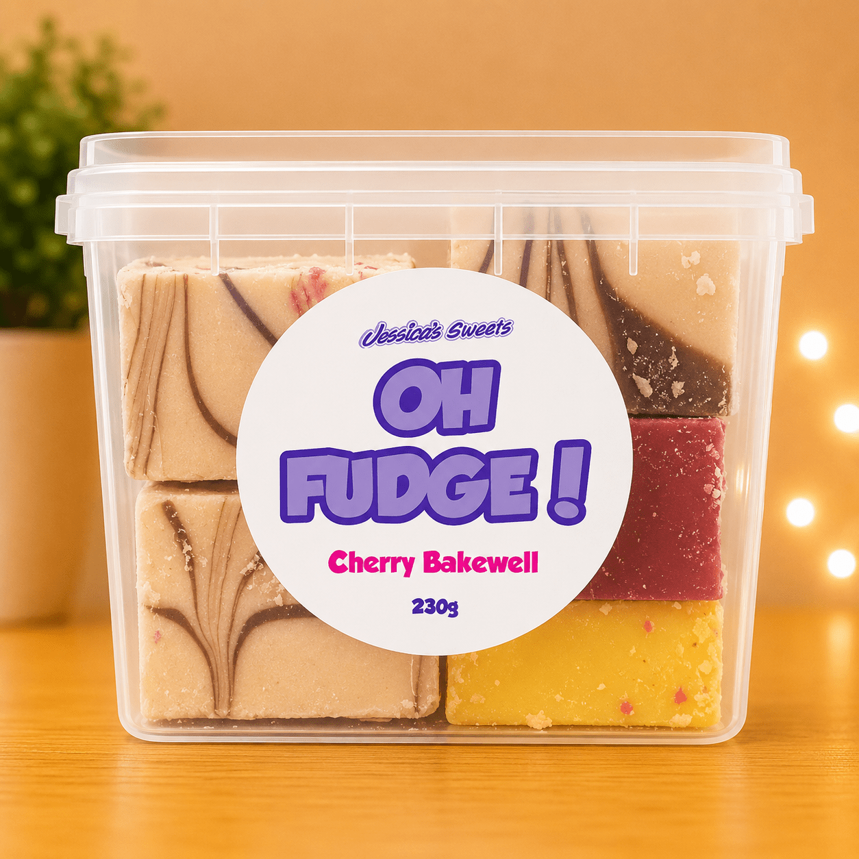 Jessica's Oh Fudge! Cherry Bakewell Flavour 230g Tub