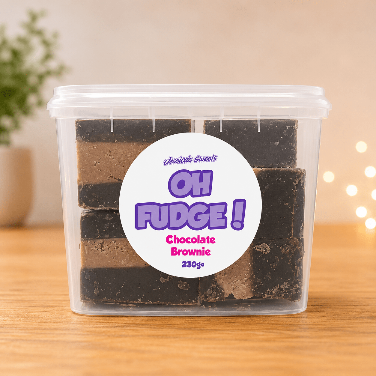 Jessica's Oh Fudge! Chocolate Brownie Flavour Fudge 230g Tub