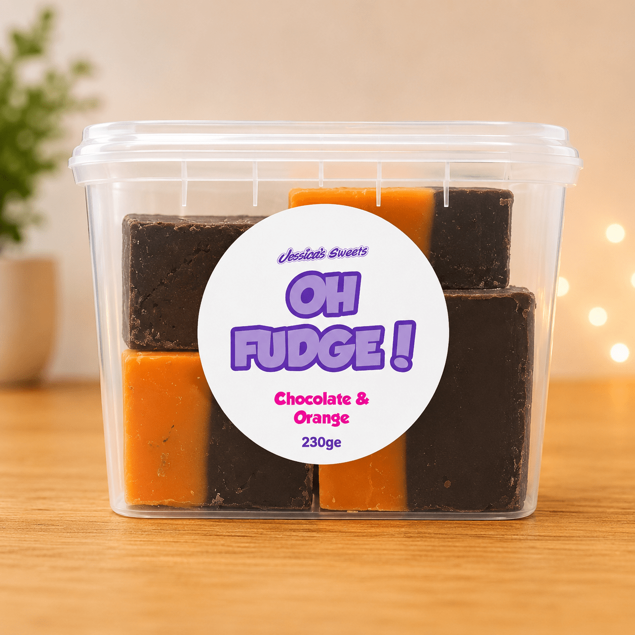 Jessica's Oh Fudge! Chocolate Orange Flavour Fudge 230g Tub