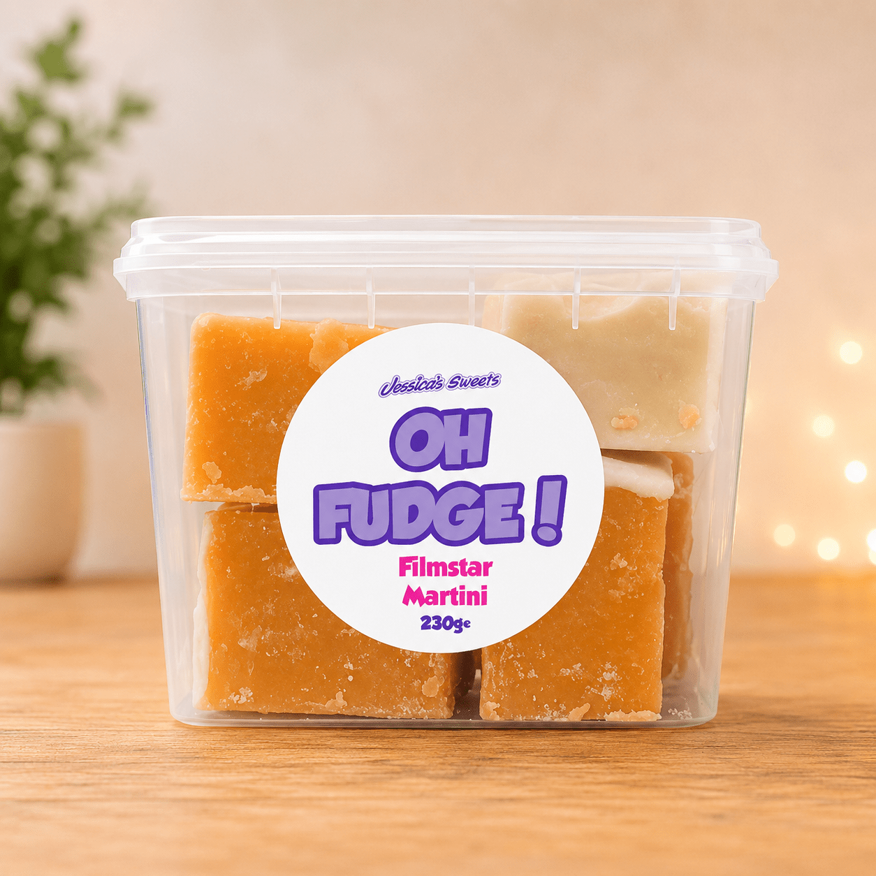 Jessica's Oh Fudge! Filmstar Martini Flavour Fudge 230g Tub