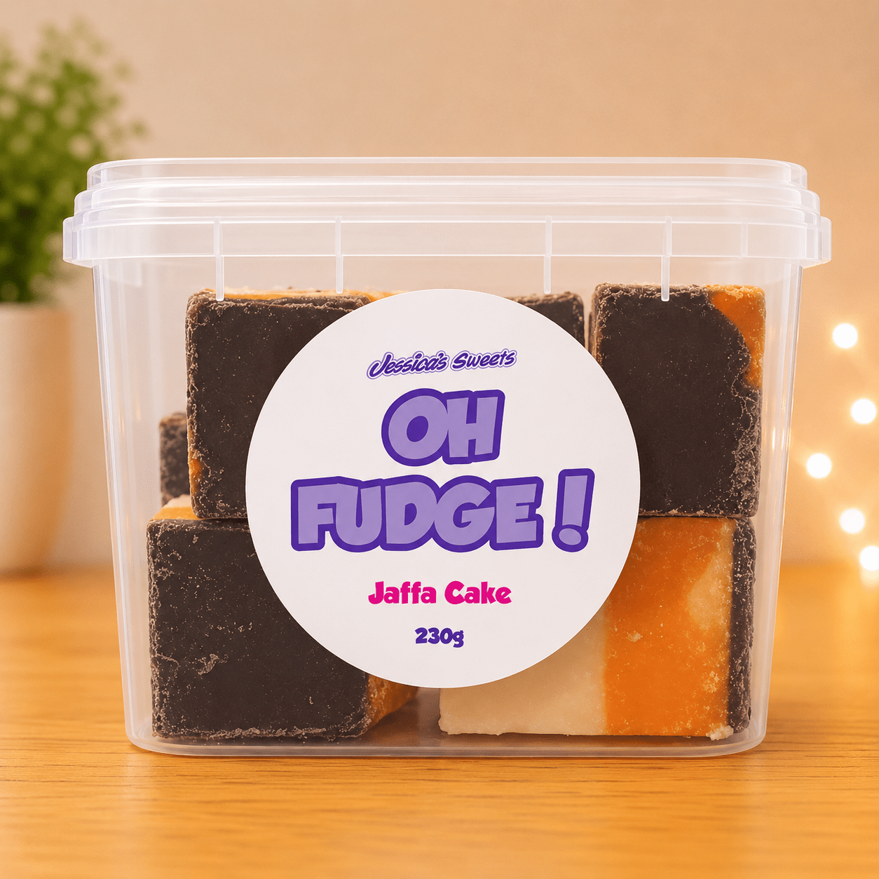 Jessica's Oh Fudge! Jaffa Cake Flavour Fudge 230g Tub