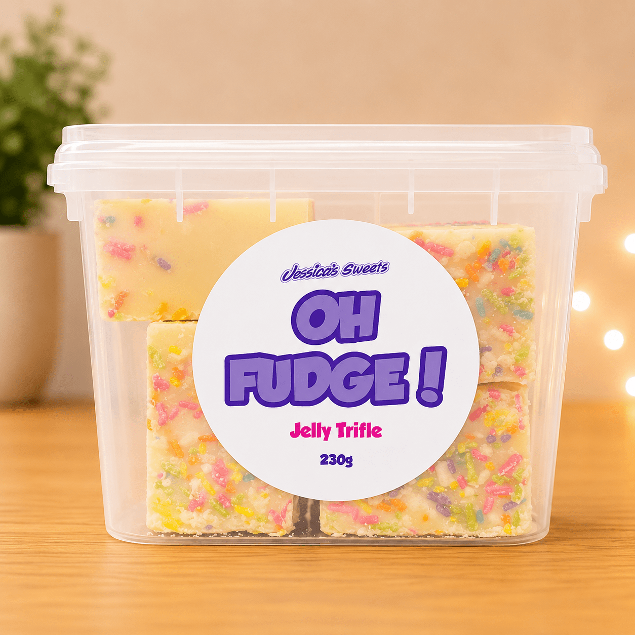 Jessica's Oh Fudge! Jelly Trifle Flavour Fudge 230g Tub