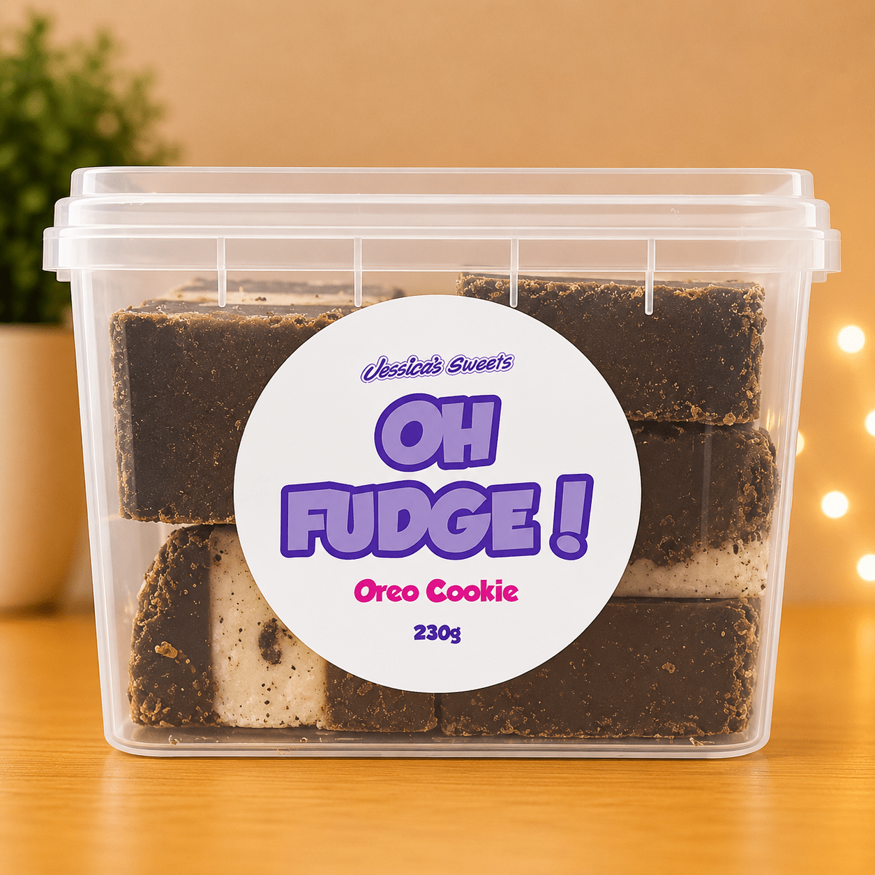 Jessica's Oh Fudge! Oreo Cookie Flavour Fudge 230g Tub