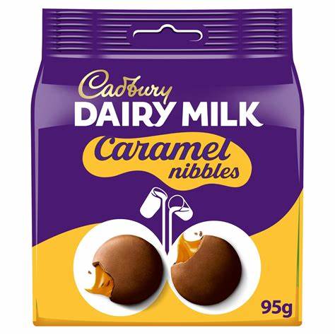 Cadbury Dairy Milk Caramel Nibbles Chocolate Bag 95g