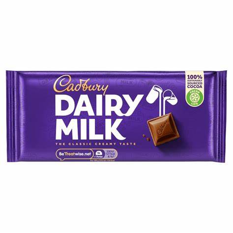 Cadburys Chocolate Dairy Milk 95G Bar