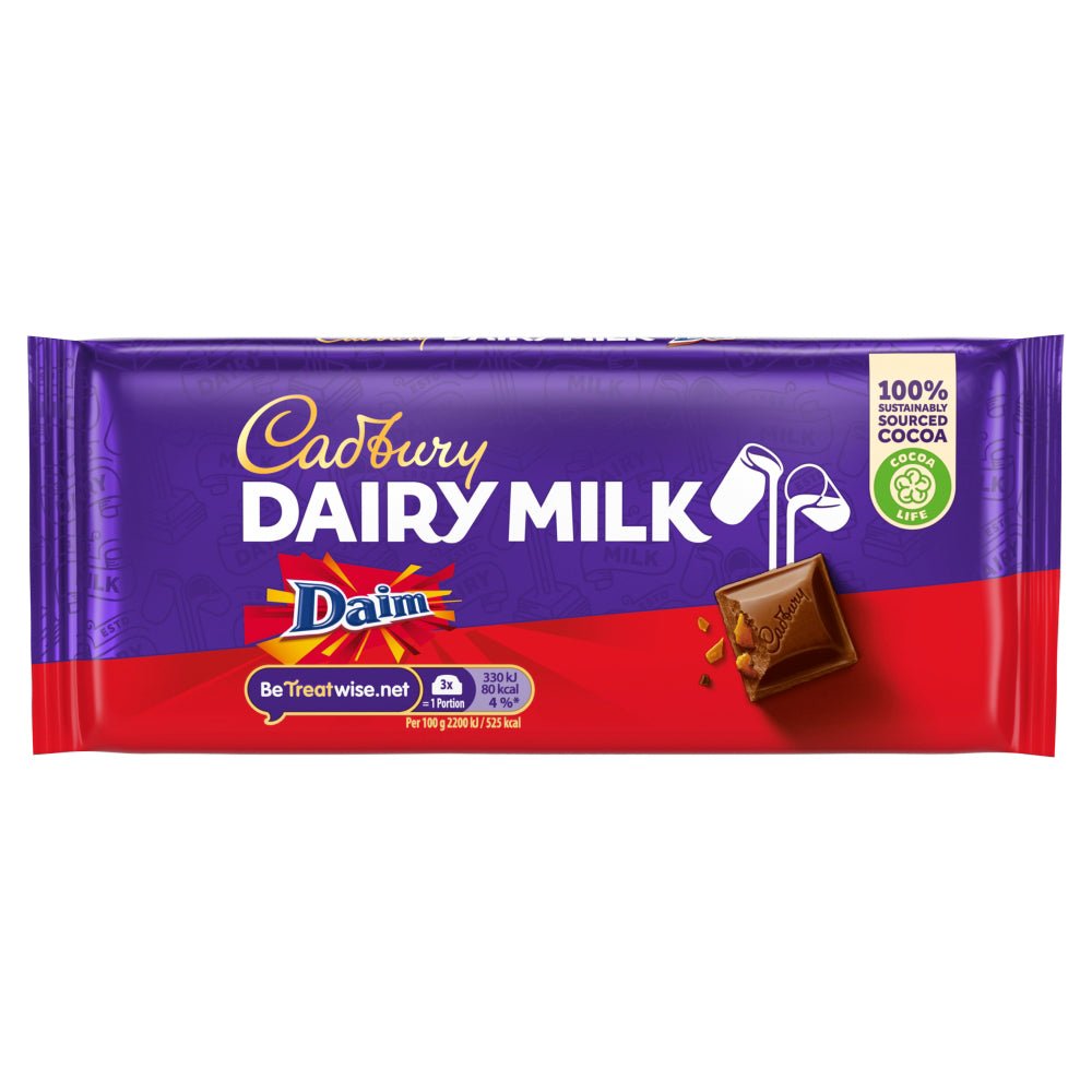 Cadbury Dairy Milk Daim Chocolate Bar 120g