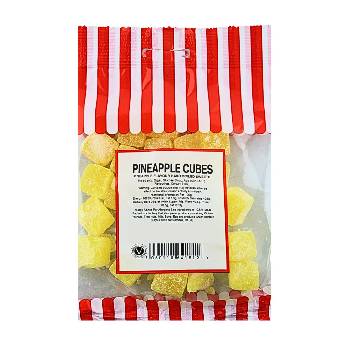 PINEAPPLE CUBES 140G - Jessica's Sweets