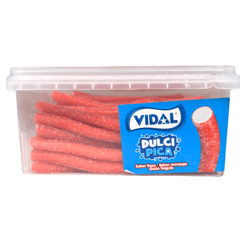 Vidal Fizzy Strawberry Pencils Tub 200 Pieces
