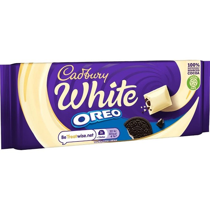 Cadbury White Oreo Chocolate Bar 120g - Jessica's Sweets