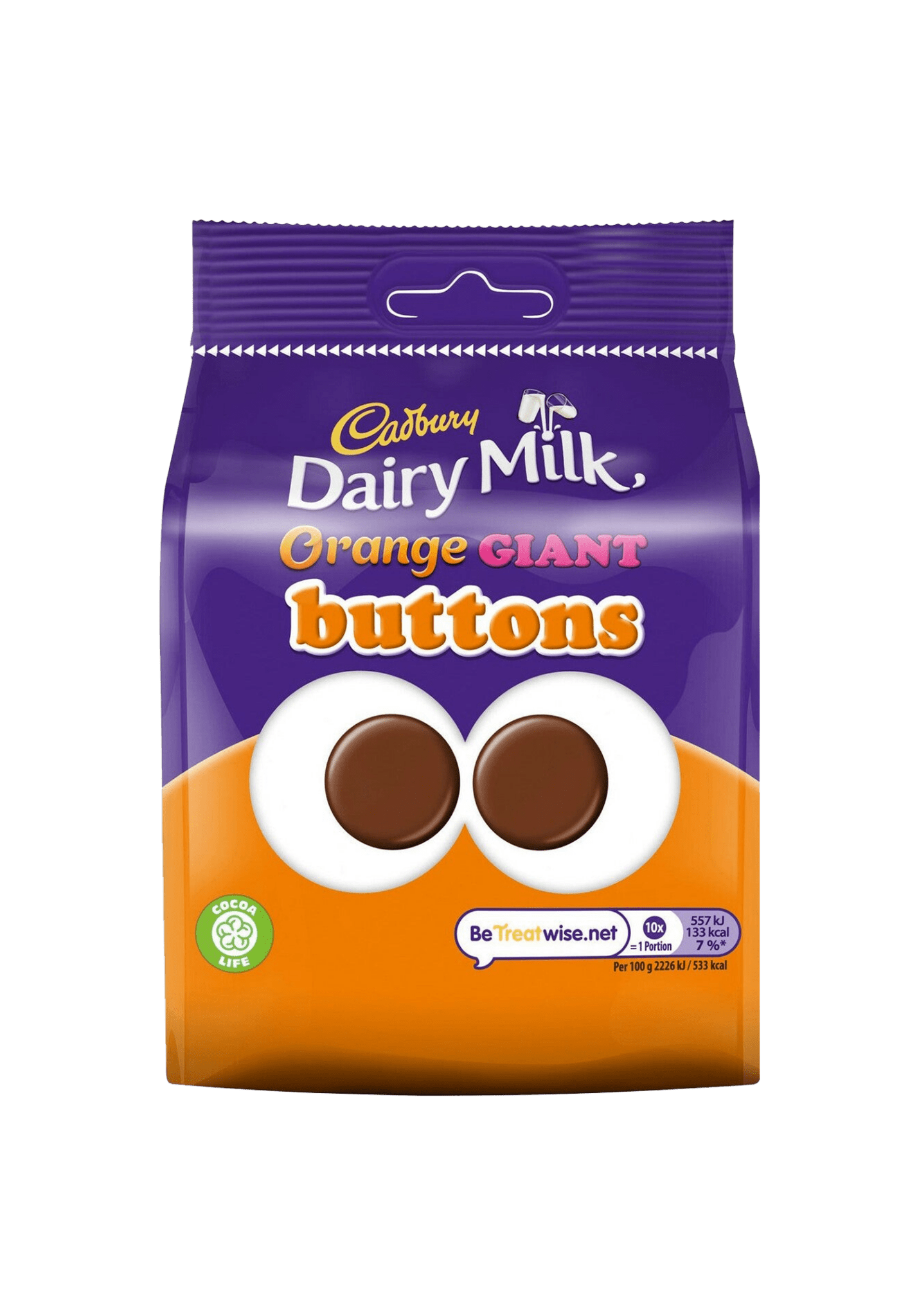 Cadbury Dairy Milk Orange Buttons Chocolate Bag 95g - Jessica's Sweets