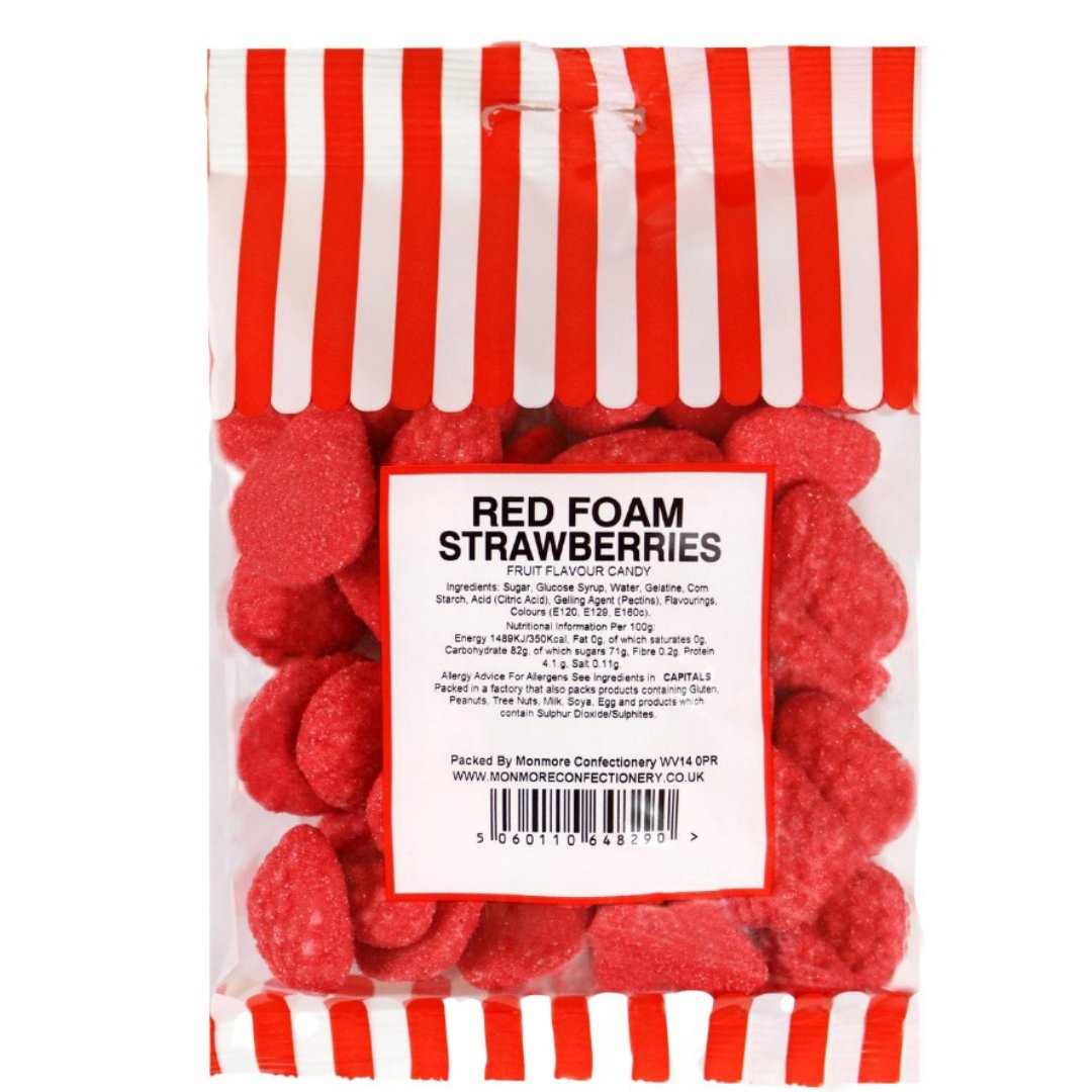 RED FOAM STRAWBERRIES 140G - Jessica's Sweets