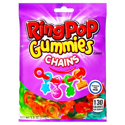 Ring Pop Gummies Chains Peg Bag 144g - Jessica's Sweets