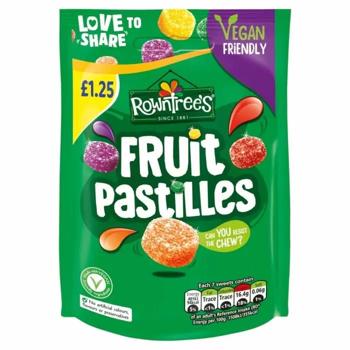 Rowntrees Fruit Pastilles 114g - Jessica's Sweets