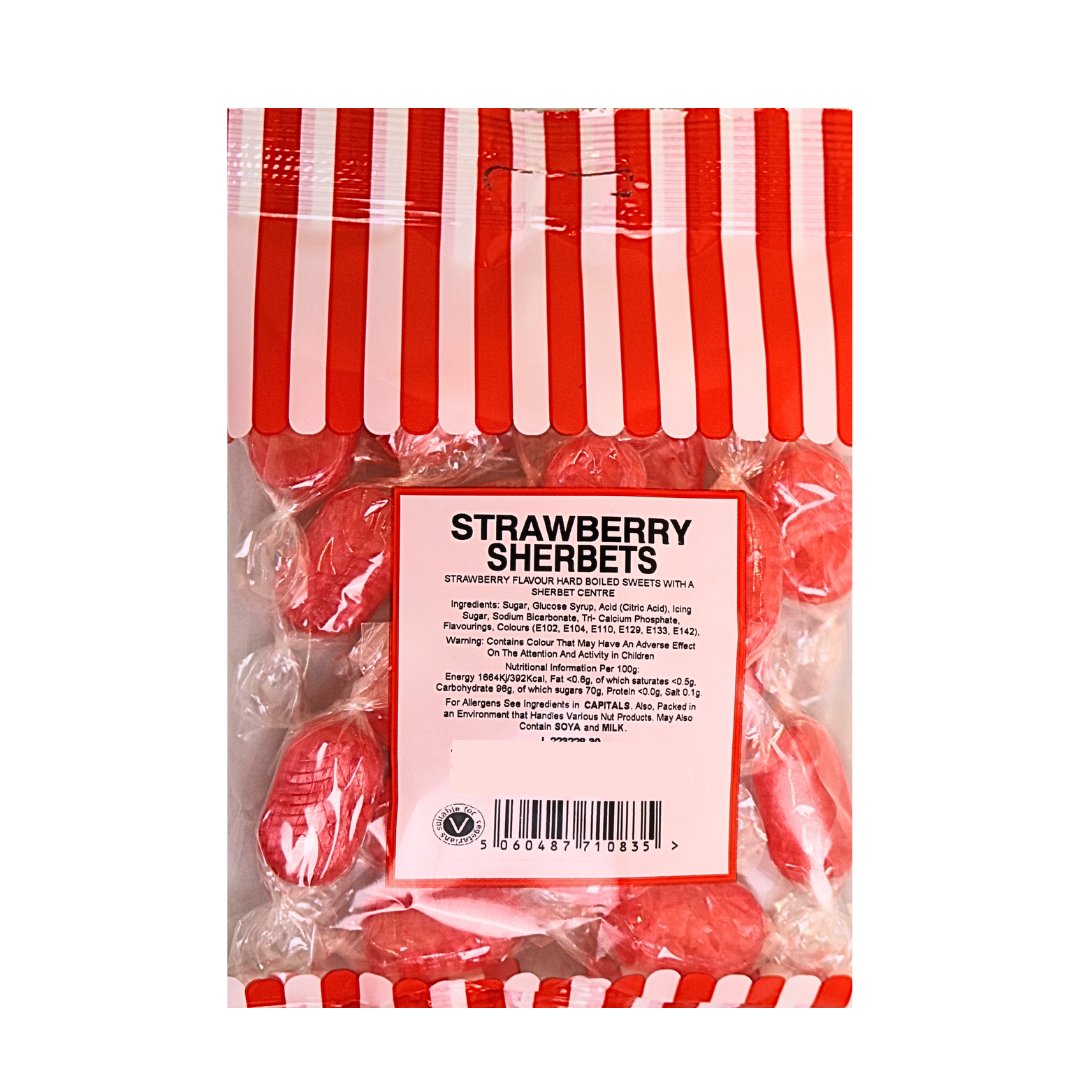 STRAWBERRY SHERBETS 140G - Jessica's Sweets