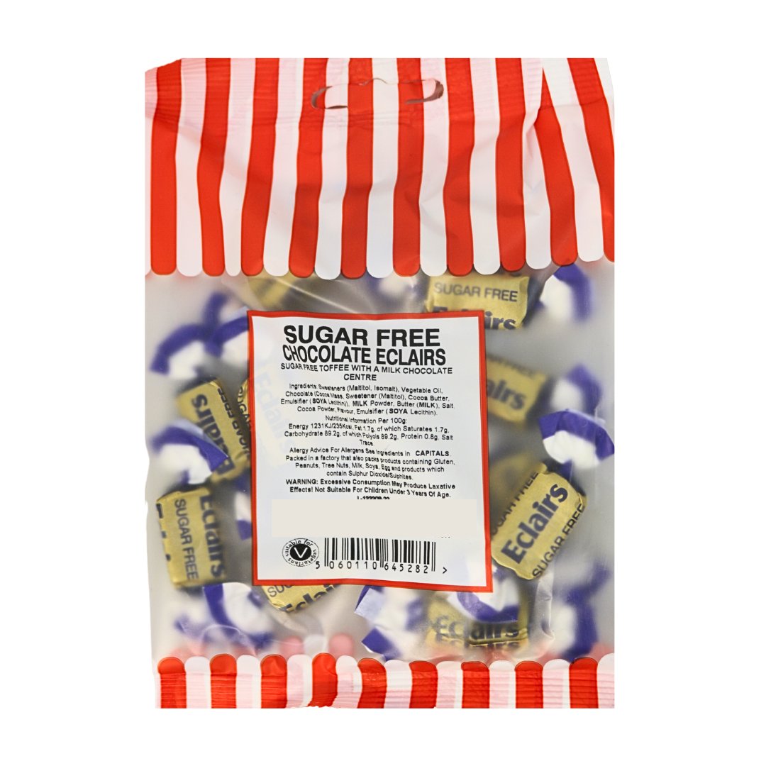 SUGAR FREE CHOCOLATE ECLAIRS 75G - Jessica's Sweets