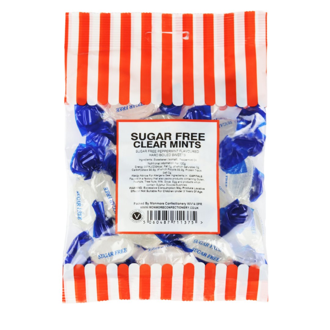 SUGAR FREE CLEAR MINTS 75G - Jessica's Sweets