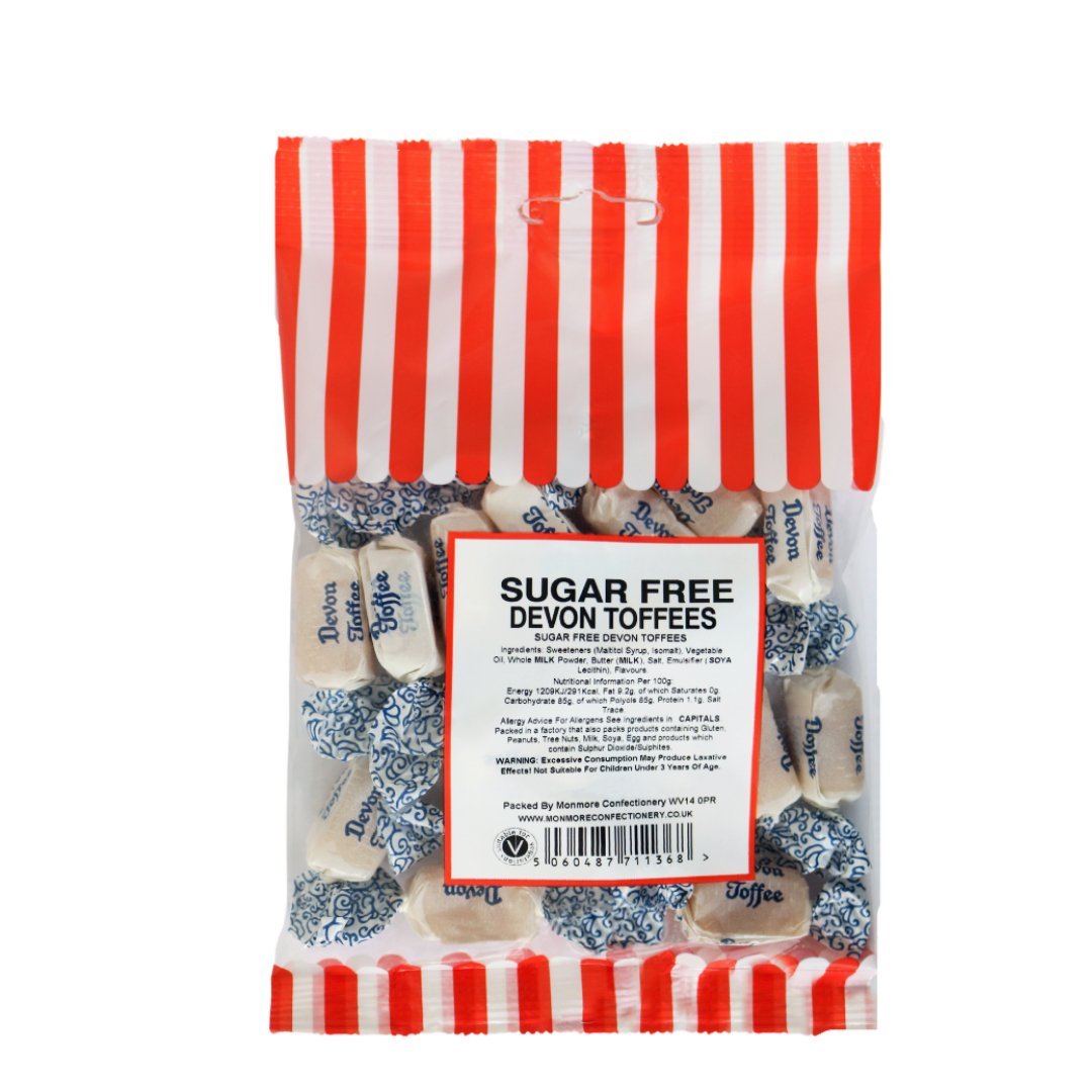 SUGAR FREE DEVON TOFFEES 75G - Jessica's Sweets