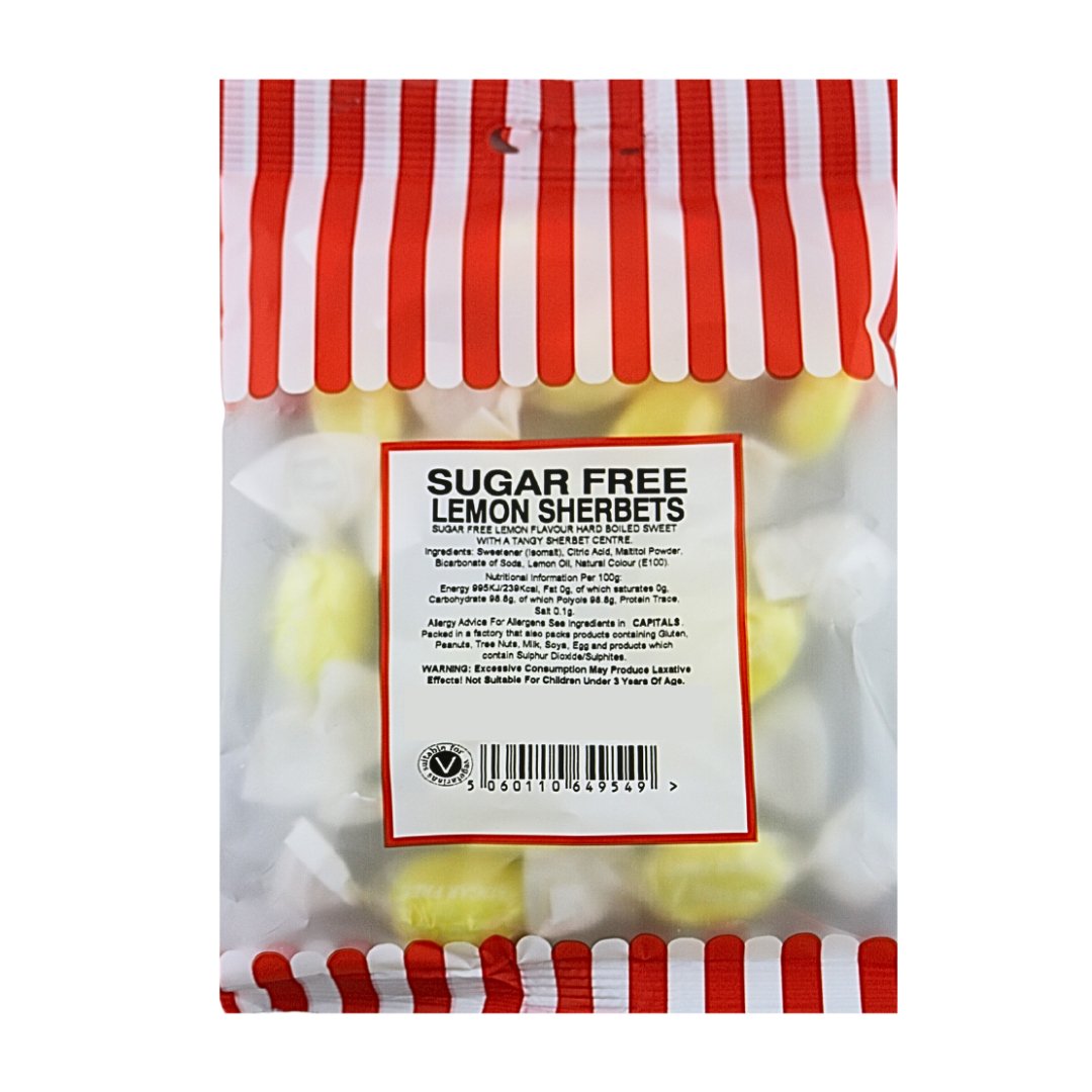 SUGAR FREE LEMON SHERBETS 75G - Jessica's Sweets