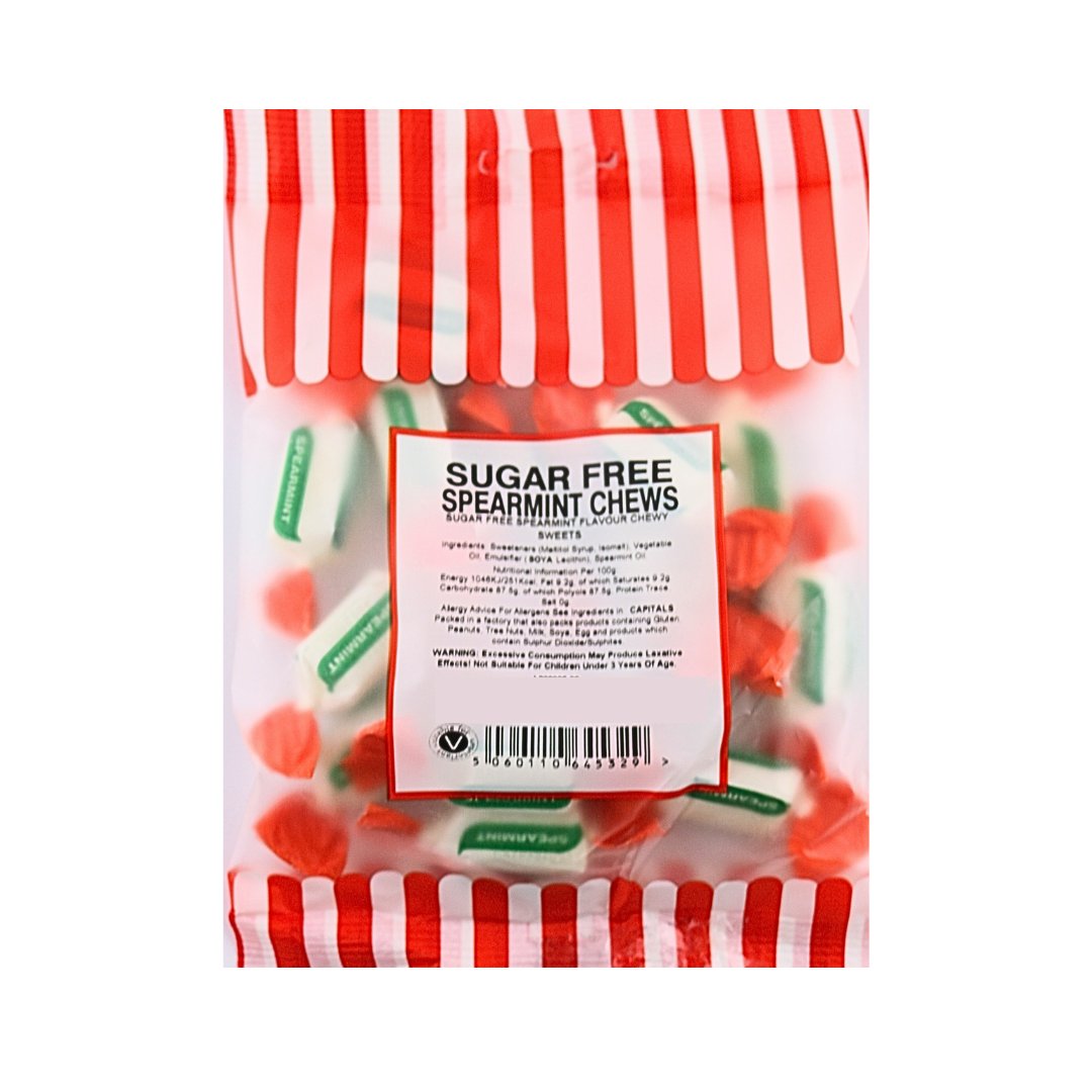 SUGAR FREE SPEARMINT CHEWS 75G - Jessica's Sweets