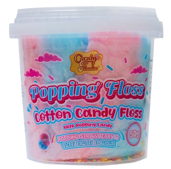 Candy Paradise Popping Candy Floss 50g - Jessica's Sweets